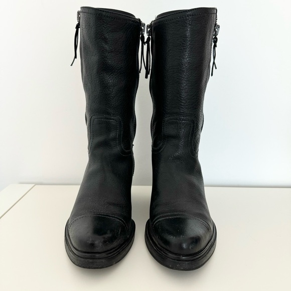 Miu Miu Black Calzature Bisonte Nero Boots  35 - Picture 6 of 15
